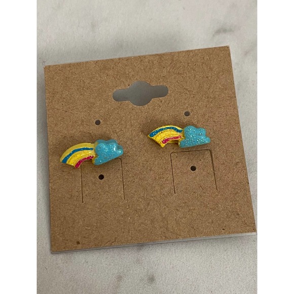 Summer earrings glitter stud earrings rainbow - Picture 4 of 8